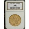 Image 1 : 1854 $20 Small Date AU53 NGC