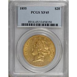 1855 $20 XF45 PCGS