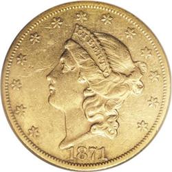 1871-CC $20 XF45 PCGS