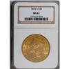 Image 3 : 1872-S $20 MS61 NGC