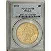 Image 1 : 1873 $20 Open 3 MS61 PCGS