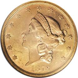 1873-S $20 Closed 3 MS61 NGC