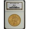 Image 3 : 1873-S $20 Closed 3 MS61 NGC