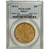 Image 1 : 1873-S $20 Open 3 AU50 PCGS