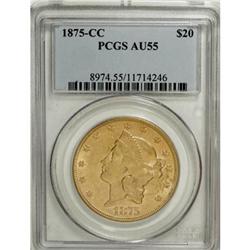 1875-CC $20 AU55 PCGS