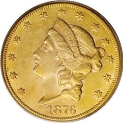 1876-CC $20 AU55 PCGS