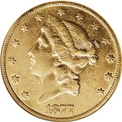 1877-CC $20 AU53 NGC