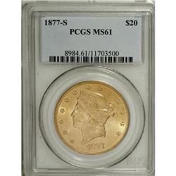 1877-S $20 MS61 PCGS