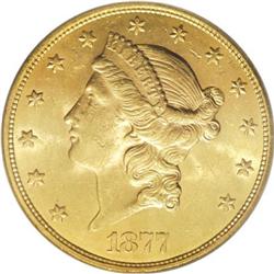 1877-S $20 MS61 PCGS