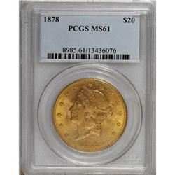 1878 $20 MS61 PCGS