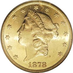1878 $20 MS61 PCGS