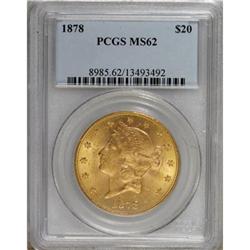 1878 $20 MS62 PCGS