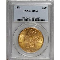 1878 $20 MS62 PCGS