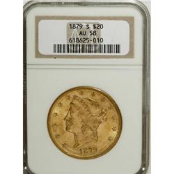 1879-S $20 AU58 NGC