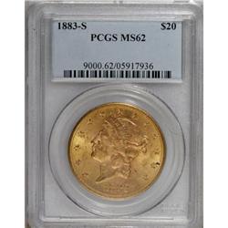 1883-S $20 MS62 PCGS