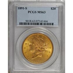 1891-S $20 MS63 PCGS