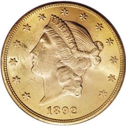 1892-S $20 MS63 PCGS
