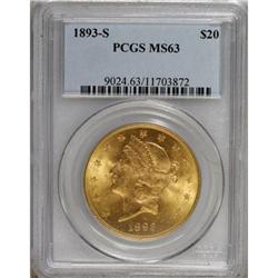 1893-S $20 MS63 PCGS