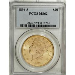 1894-S $20 MS62 PCGS