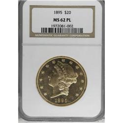 1895 $20 MS62 Prooflike NGC