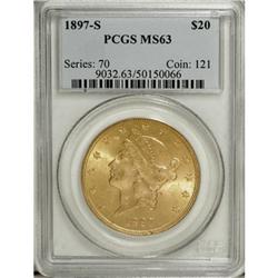 1897-S $20 MS63 PCGS