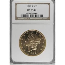 1897-S $20 MS63 Prooflike NGC