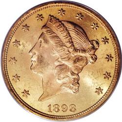 1898 $20 MS63 PCGS