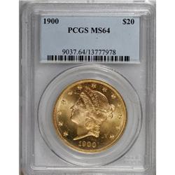 1900 $20 MS64 PCGS