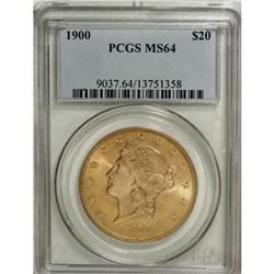 1900 $20 MS64 PCGS