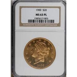 1900 $20 MS63 Prooflike NGC