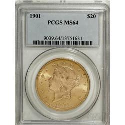 1901 $20 MS64 PCGS