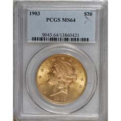 1903 $20 MS64 PCGS