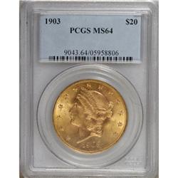 1903 $20 MS64 PCGS
