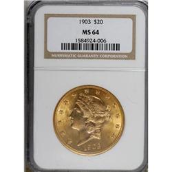1903 $20 MS64 NGC