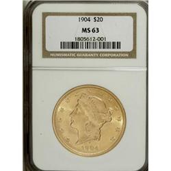 1904 $20 MS63 NGC