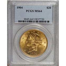 1904 $20 MS64 PCGS