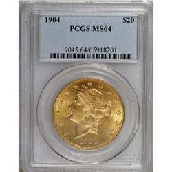 1904 $20 MS64 PCGS