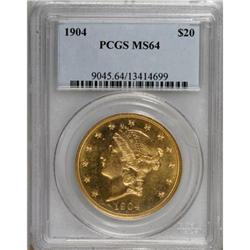 1904 $20 MS64 PCGS