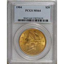 1904 $20 MS64 PCGS