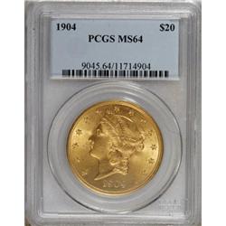 1904 $20 MS64 PCGS