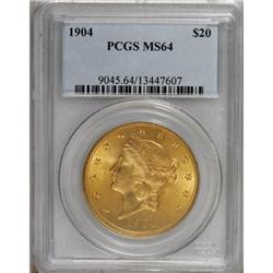 1904 $20 MS64 PCGS