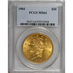 1904 $20 MS64 PCGS