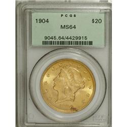 1904 $20 MS64 PCGS