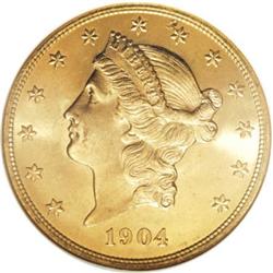 1904 $20 MS65 NGC