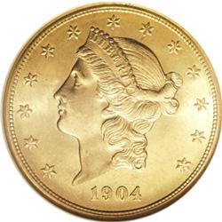 1904 $20 MS65 NGC