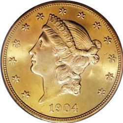 1904 $20 MS66 PCGS