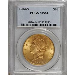 1904-S $20 MS64 PCGS