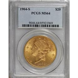 1904-S $20 MS64 PCGS
