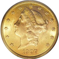 1907-D $20 MS64 PCGS