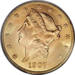 1907-D $20 MS64 PCGS